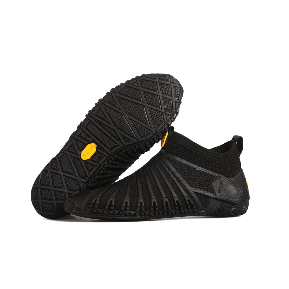 Vibram Furoshiki Knit High Womens Shoes Black Australia (EVS174532)